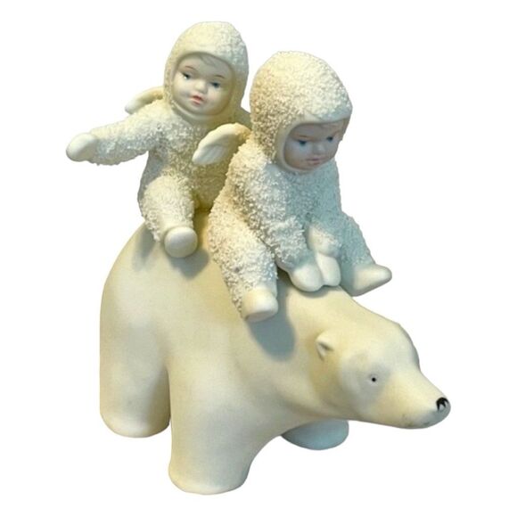 Dept 56 Snowbabies Polar Express Bear Figurine Winter Tales Christmas Retired 91 - Picture 1 of 9